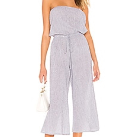 Revolve x Blue life Bell Jumpsuit Strapless Romper size Medium Sandstone Color - Picture 4 of 8